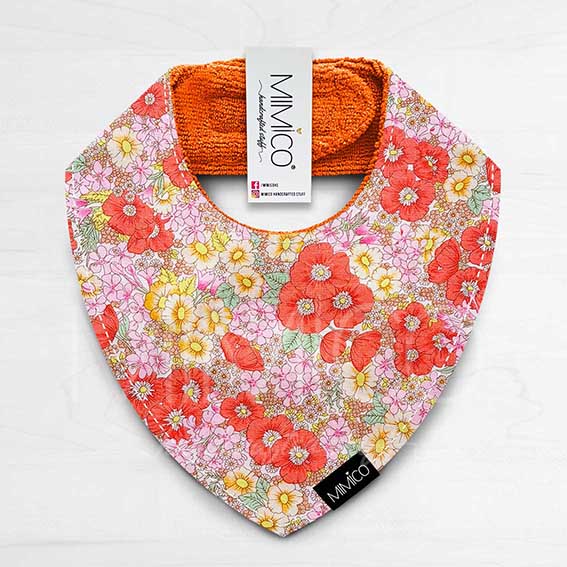 Bandana Bib Flores Cálidas