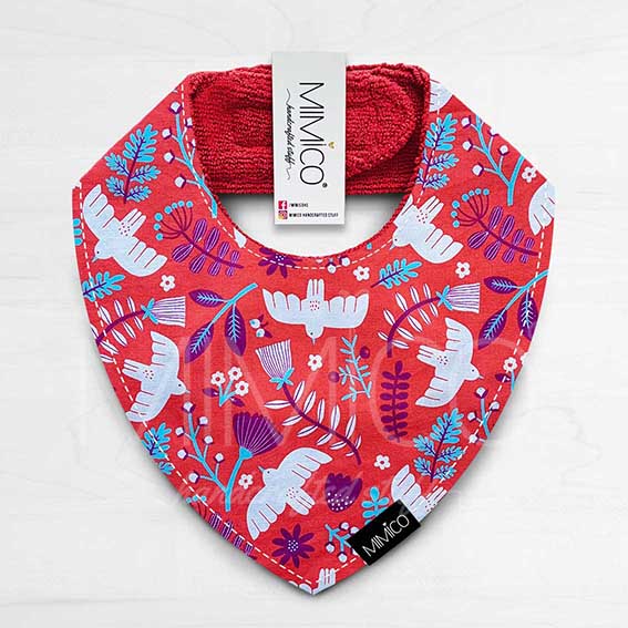 Bandana Bib Aves Blancas