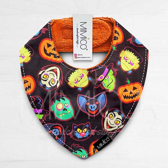 Bandana Bib Personajes de Halloween