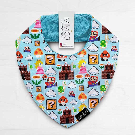 Bandana Bib Videojuego Pixel